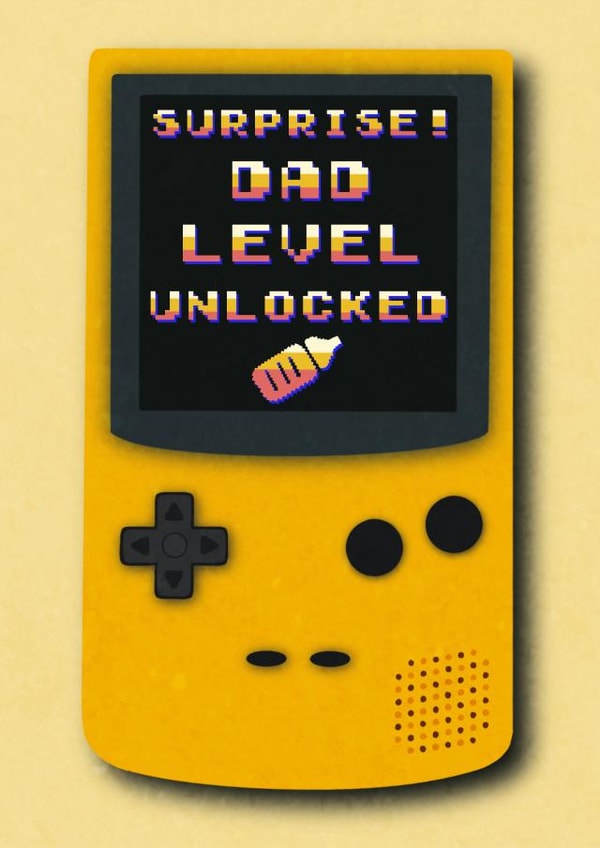 Nintendo dad to be surprise card created by Paper Wishes Co
