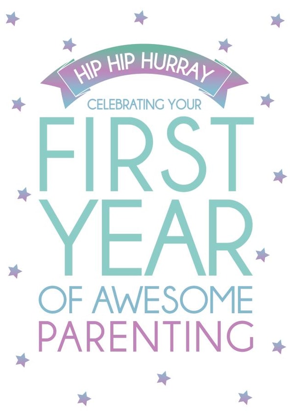 first year of awesome parenting card created by bump birth & baby 2020