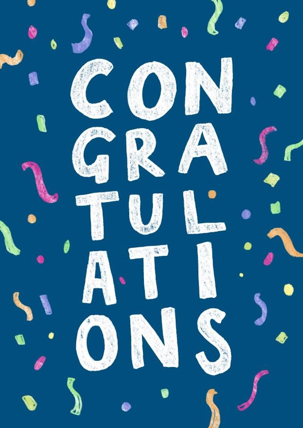 Congratulations confetti card created by Tris Drew