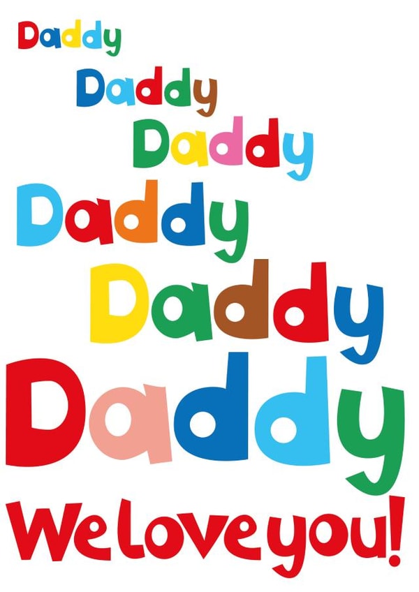 Daddy we love you! Father's Day card created by Poppekins