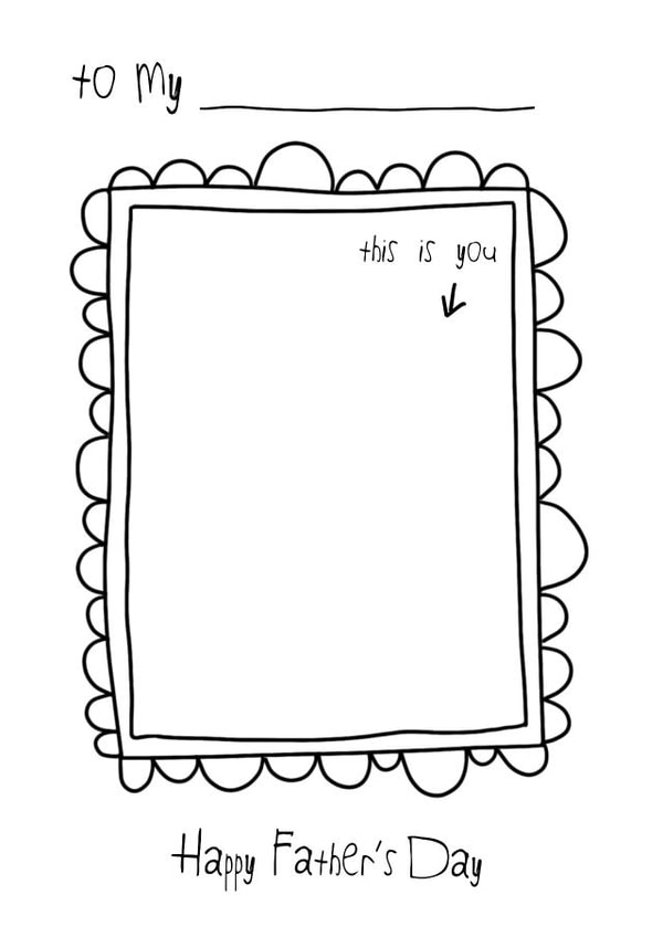 Cute Doodle Fathers Day Card - Dad - DIY Drawing - To My created by Donna Moran Designs