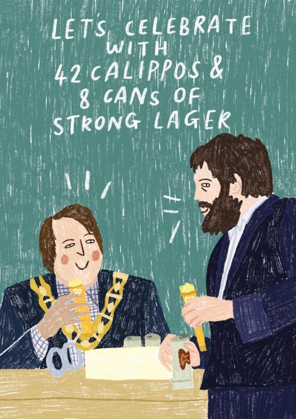 Taskmaster Joe WIlkinson Birthday Card created by skeletondraw