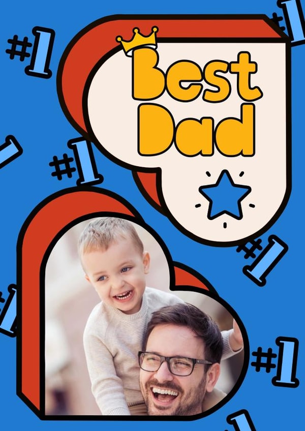 best dad Father's Day Personalised Photo Card 19698 created by Lisa Wardle