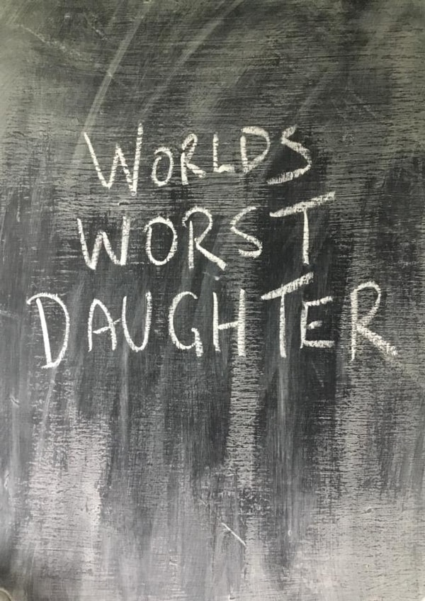 Worlds worst daughter card created by Hot Balloon Art