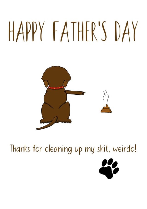 Father's Day card from the dog created by Shore Designs