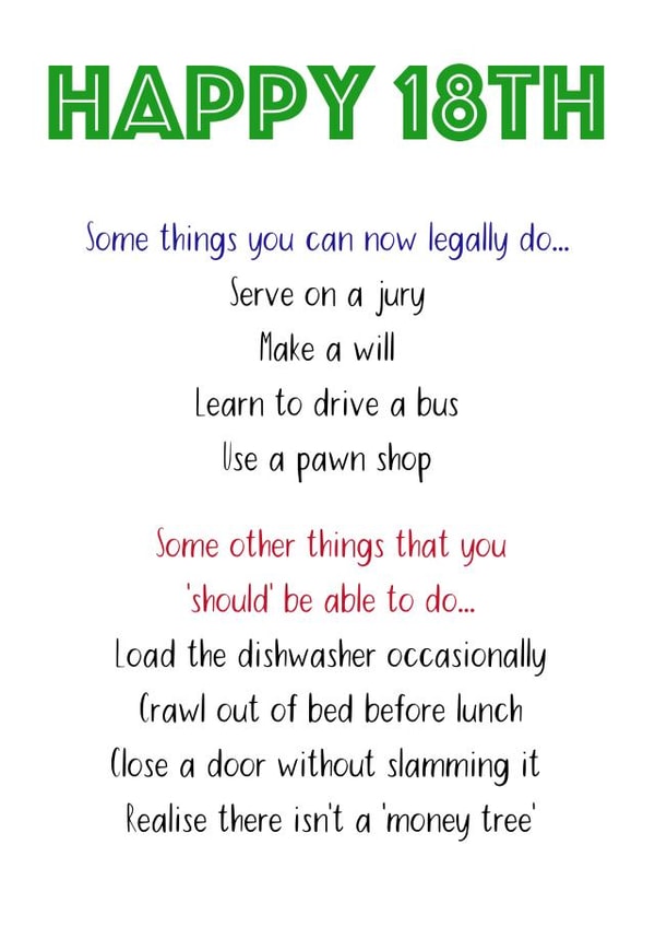 18th Birthday Guidance created by Shore Designs