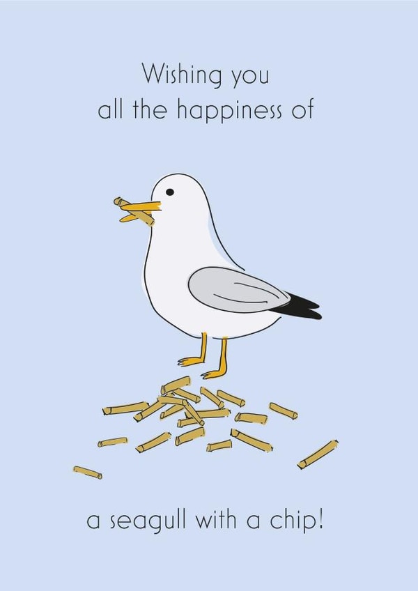 Happiness Seagull Card created by Creative Gemz