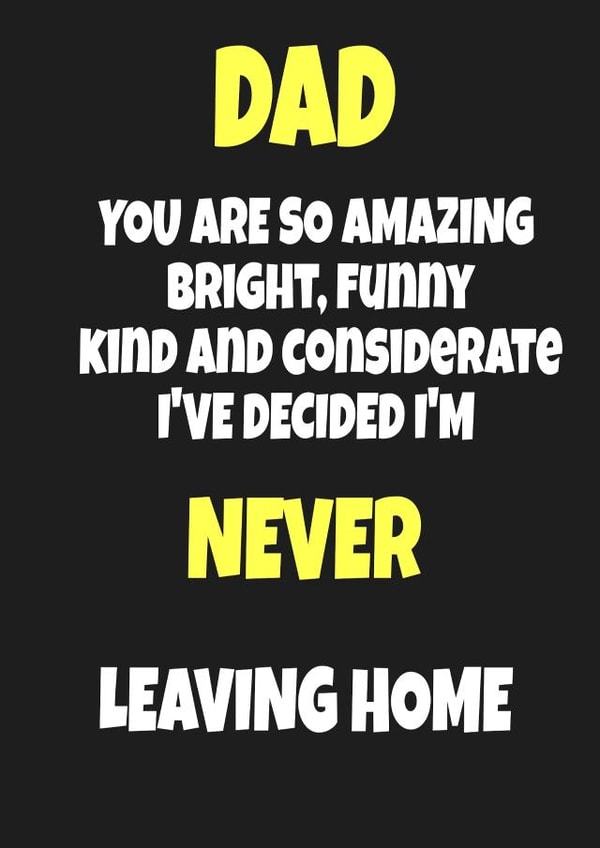 Funny fathers day card created by RASAR