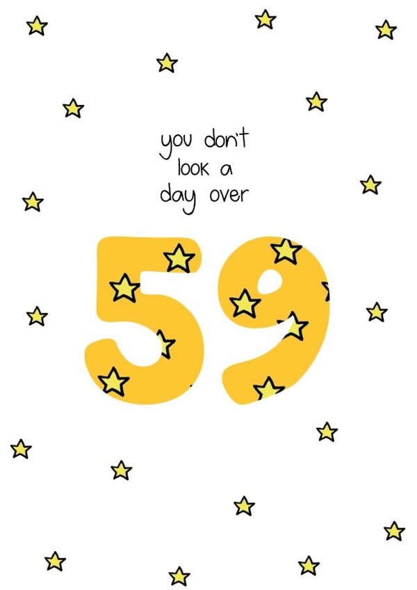 Milestone 60th Birthday Card created by Liv Groves Illustration