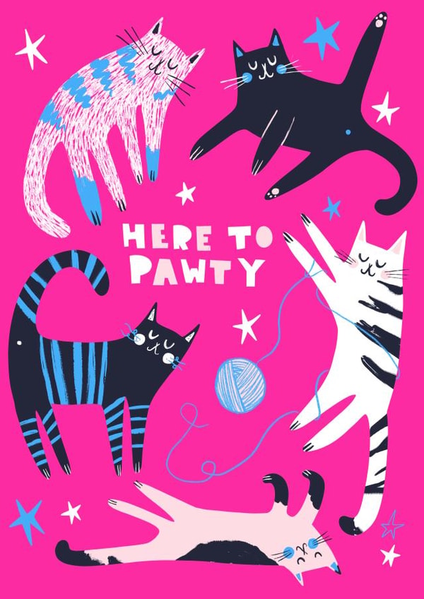 Pawty Birthday card created by Lucy Maggie Designs