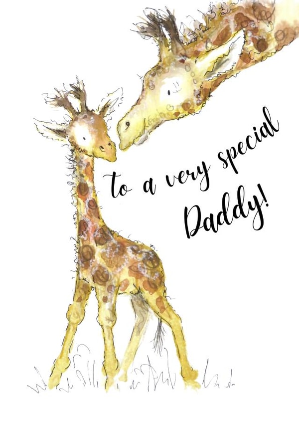 Giraffe Special Daddy card created by Kate Garrett