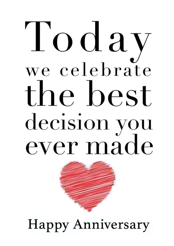 Funny Anniversary card for husband or wife male female him her created by cheeky monkey