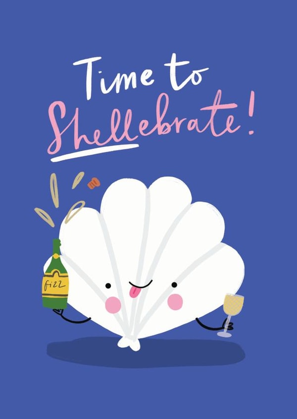 Time to Shellebrate, congratulations card created by Jess Moorhouse