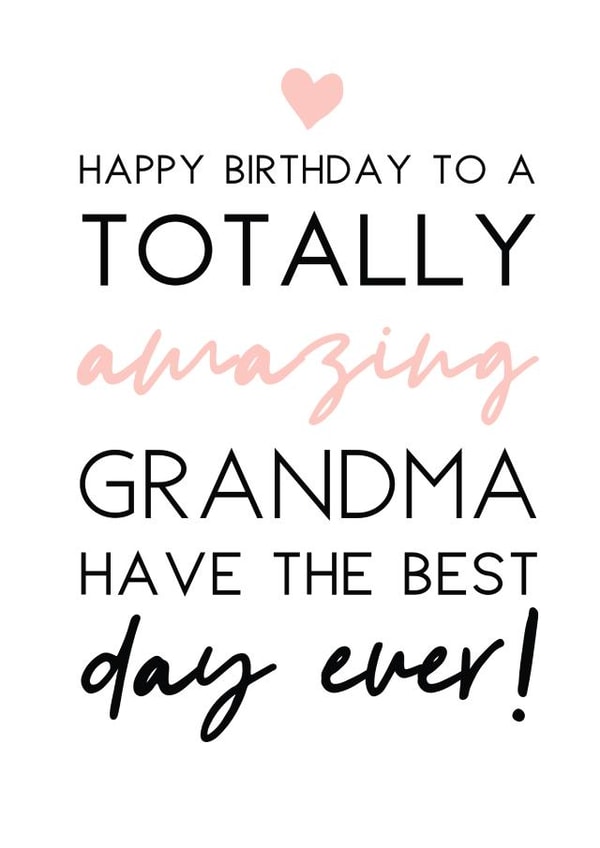 Amazing Grandma Birthday Card created by Word Up Creative