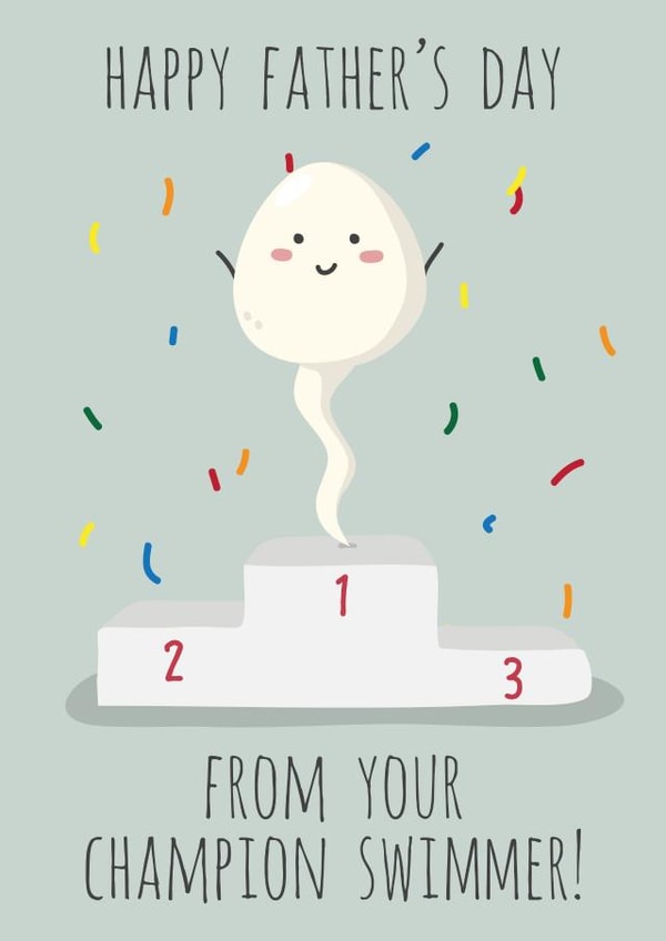 Champion Swimmer Father's Day Card created by Cheeky Peeky