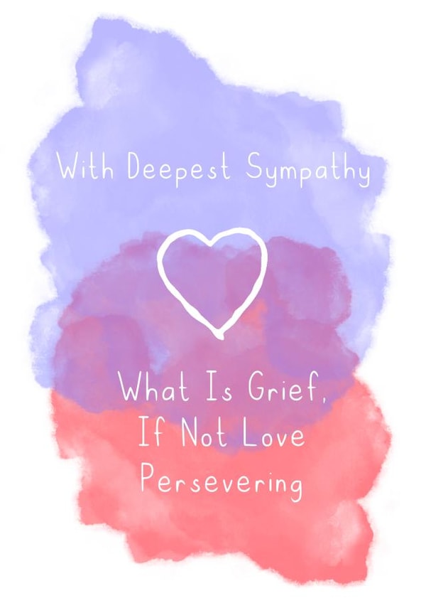 Deepest Sympathy Love Card created by Bishop, Please!