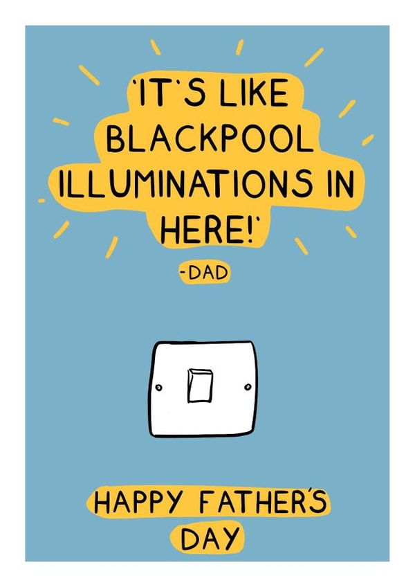 Blackpool Illuminations Father's Day Card created by Meg Lillicrap Studio
