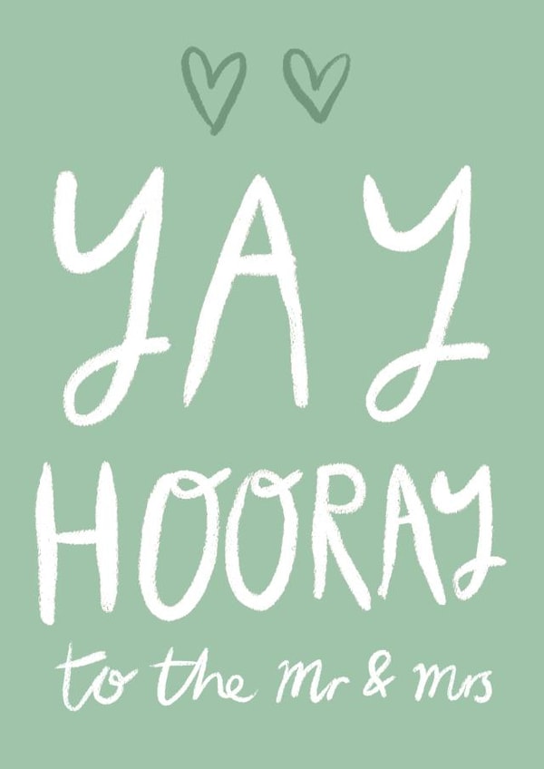 Yay Mr & Mrs Wedding Card created by ems le tocq