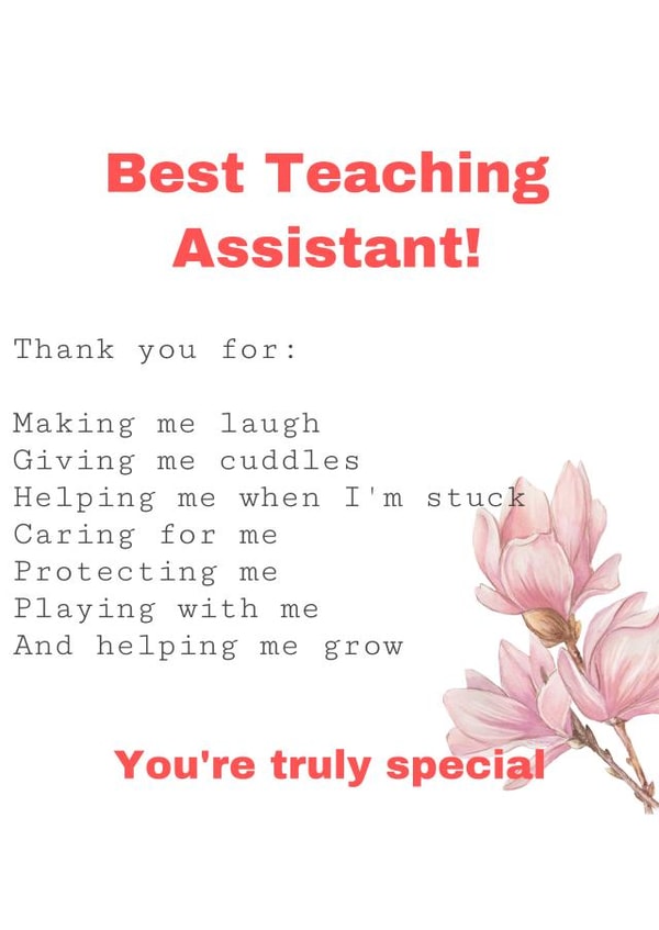 Best Teaching Assistant created by MGA DIGITAL DESIGN