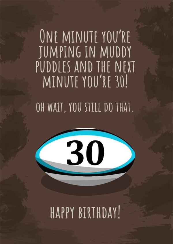 Dirty Thirty Birthday Card created by Sassy Sarah