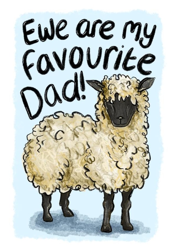 Funny sheep Father's Day card created by Alexia Claire