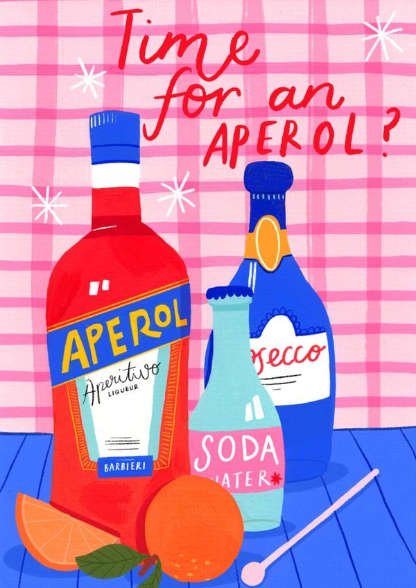 Time for an Aperol? created by Jessica Smith Illustration
