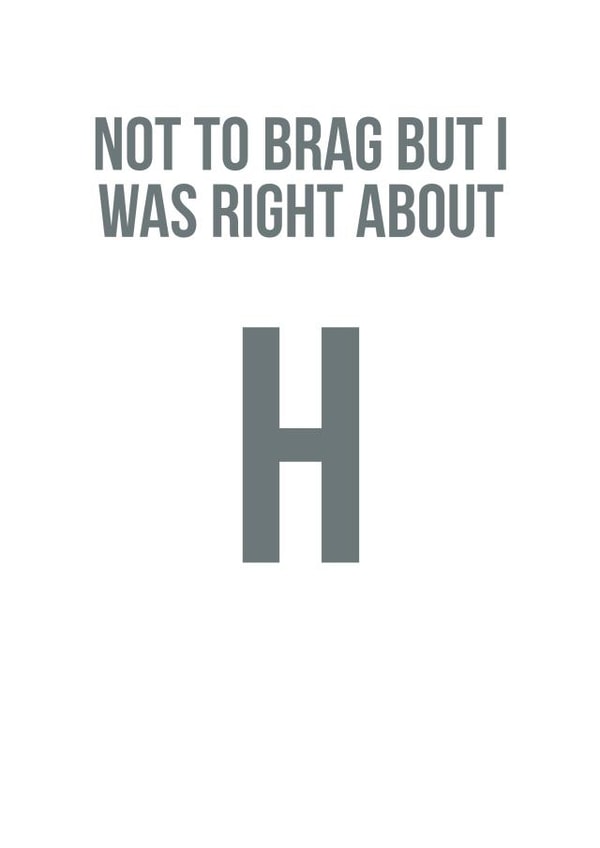 Not to brag but I was right about H 1000 created by Rose Griffths