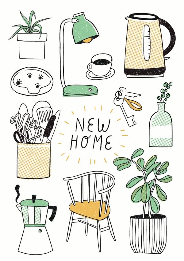 New Home household objects card created by Nic Farrell