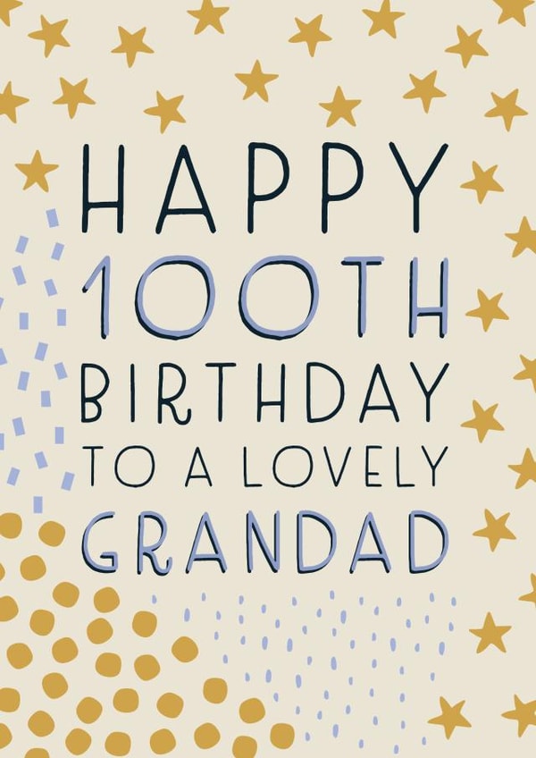 Happy 100th Birthday Grandad created by Juniper and Rose Studio
