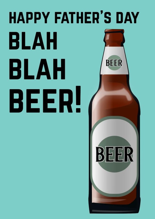 Happy Father's Day Beer card created by Doodle Dot Design Co