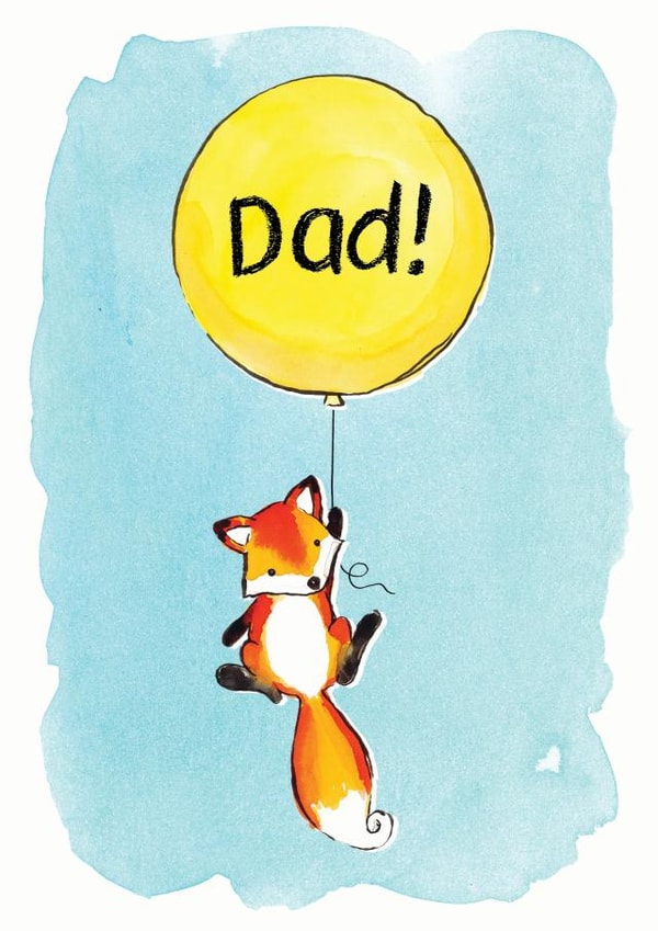 Cute fox father's day card created by Alexia Claire