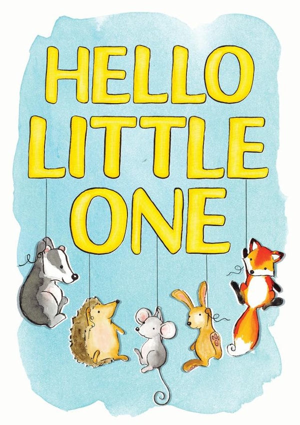 Hello little one new baby card created by Alexia Claire
