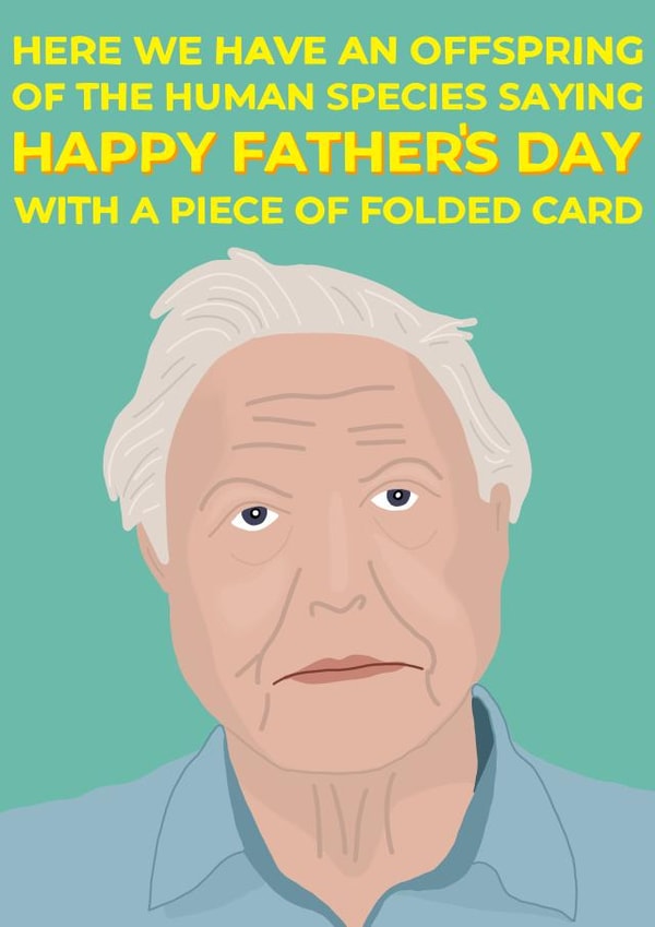 David Attenborough Father's Day Card created by Red Koala