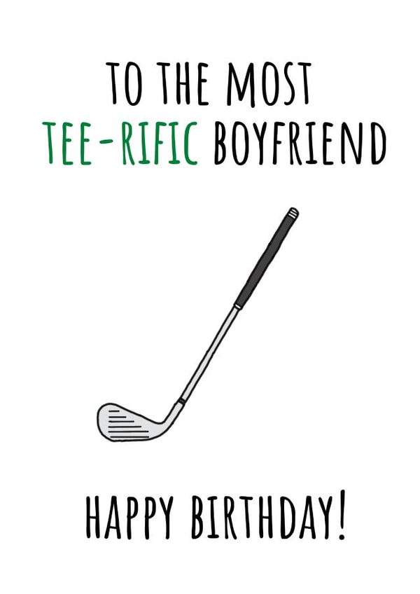 Golf Birthday Pun for Boyfriend created by Amy (Hedgecards)
