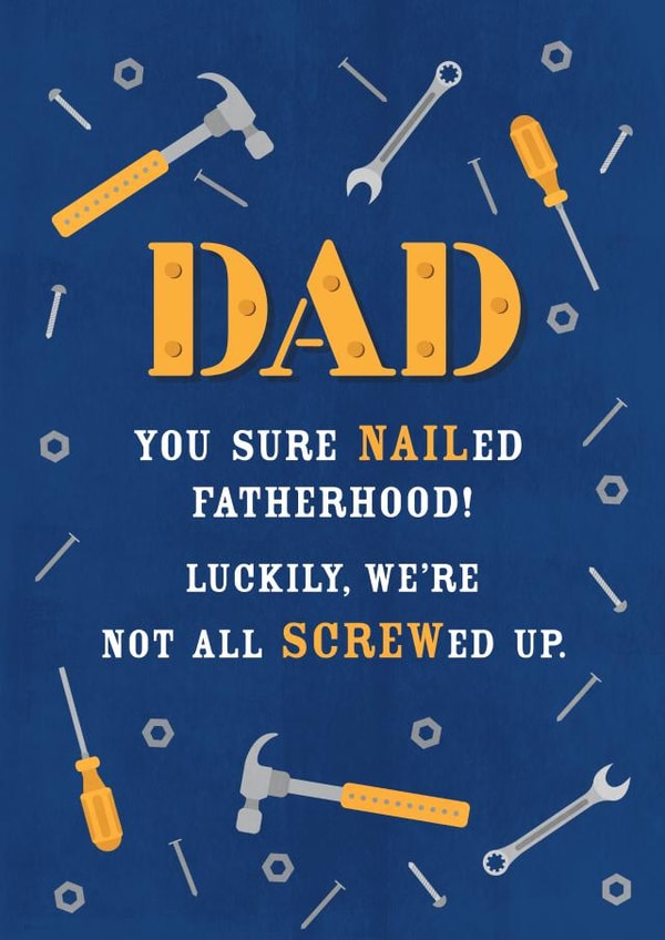 Punny Tool Dad Father's Day Card created by Emoticology Cards