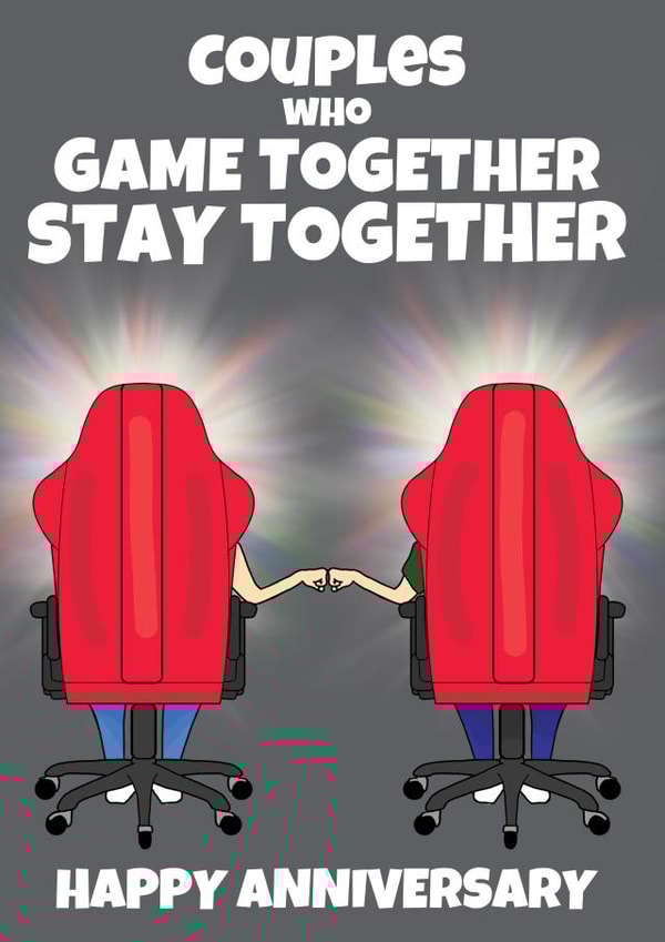 Anniversary Gaming Couple Card created by @Cupsie's Creations