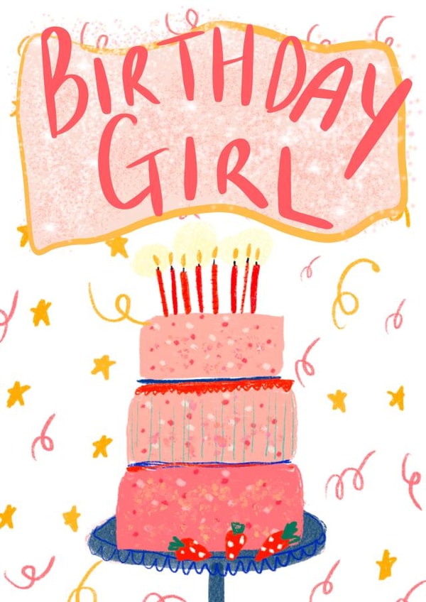 Pretty Birthday Girl Cake! created by Alice Clarke