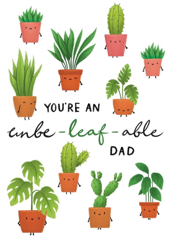 Unbeleafable Dad Card created by Sophie Kent Illustration