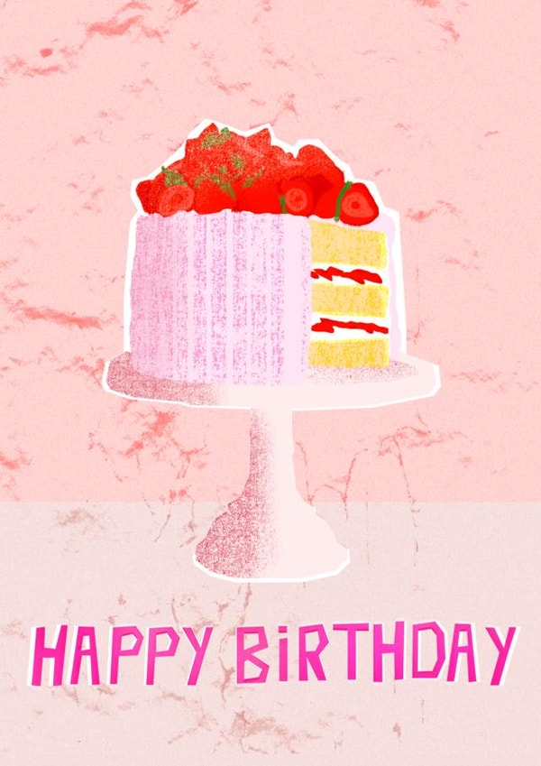 Strawberry Birthday Cake created by by @audrey_dsts