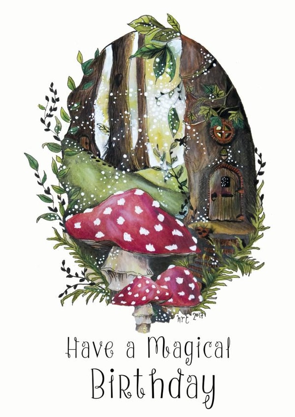 Magical Forest Birthday Card created by HelenFaerieArt