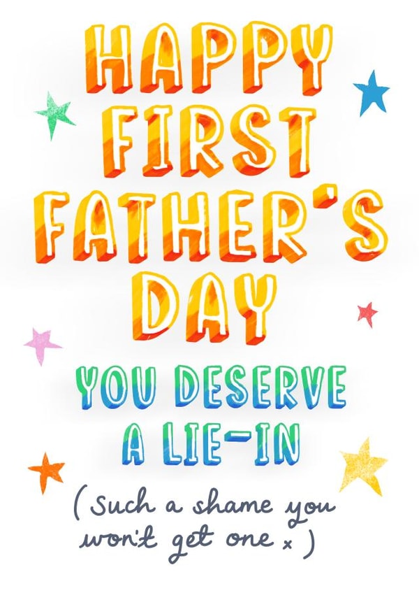 Funny First Father’s Day card created by Rosie Johnson Illustrates