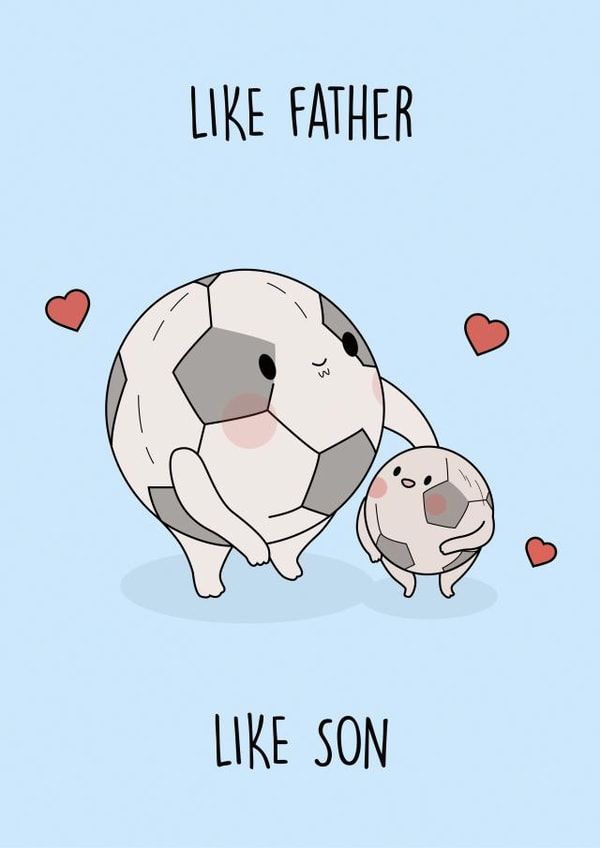 Father's day football card from son created by Rishi