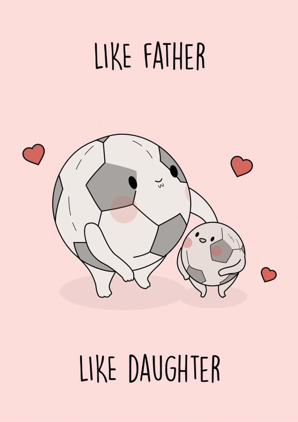 Father's day football card from daughter created by Rishi