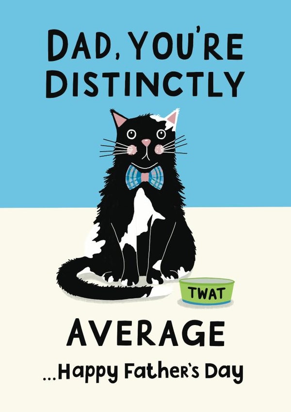 Father's Day Cat Card created by Sweary Cats by Leaf Lane Studio