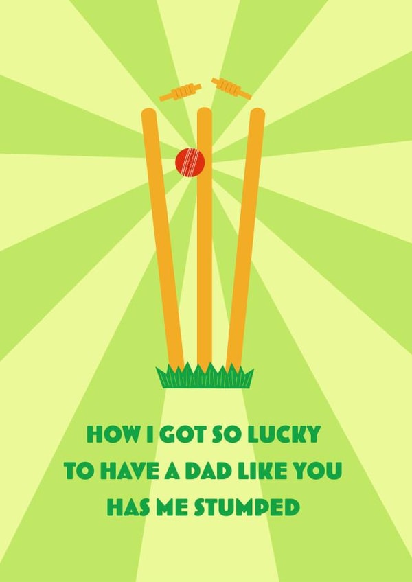 Cricket Dad Father's Day or Birthday Card created by Frankie Jackson