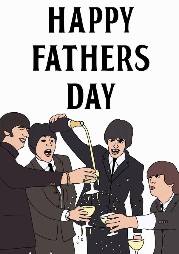 The Beatles Fathers Day card created by Crispy Choons