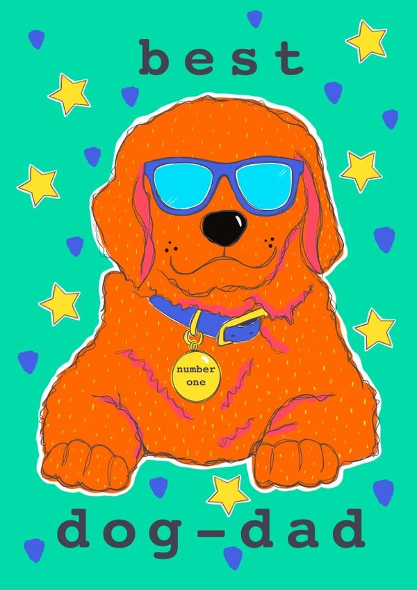 Father’s Day, best dog dad created by Charlotte Eldred