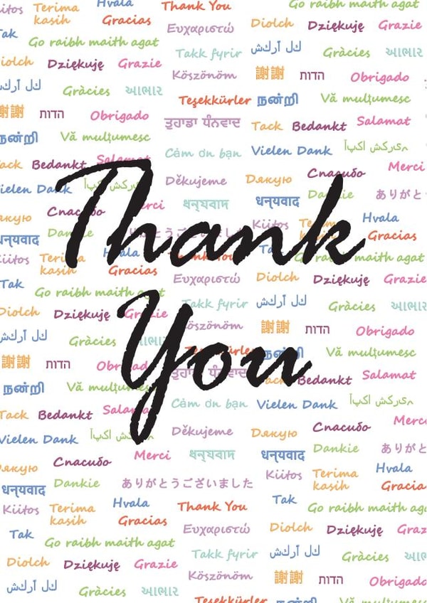 Multi Language Thank You Card created by Petkar-ds
