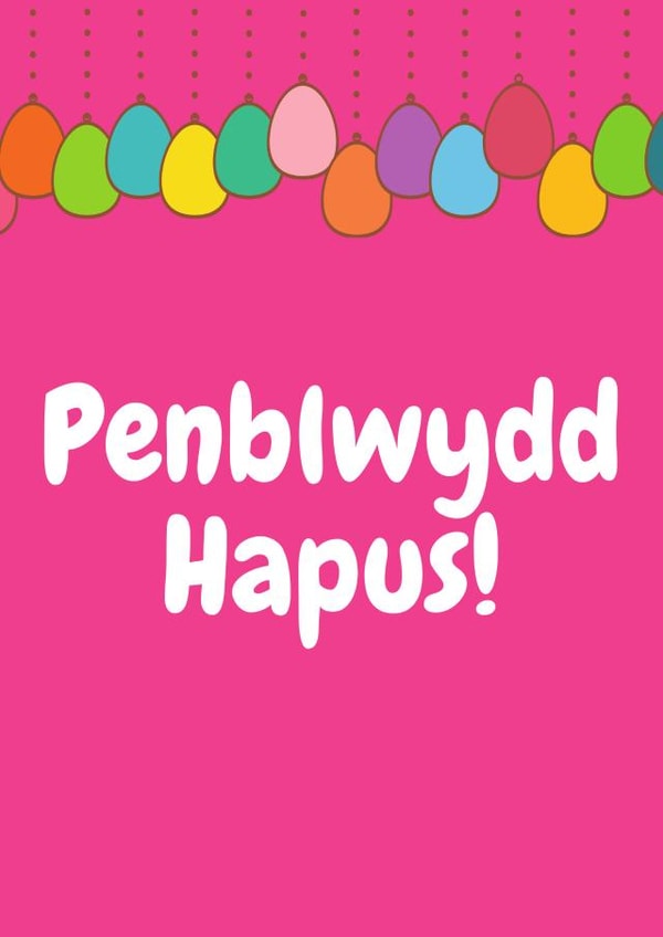 Penblwydd Hapus welsh birthday card created by Jodi Cox
