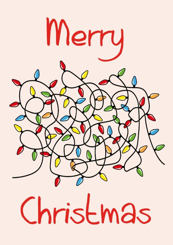 Funny Tangled Christmas lights Card created by Dan&Dee